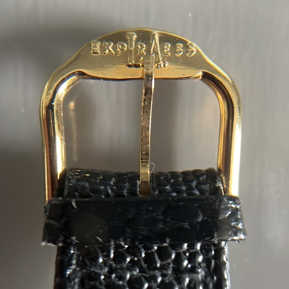 LA Express Vintage Oversized Black Gold Tone Ladies Watch - Picture 7 of 14